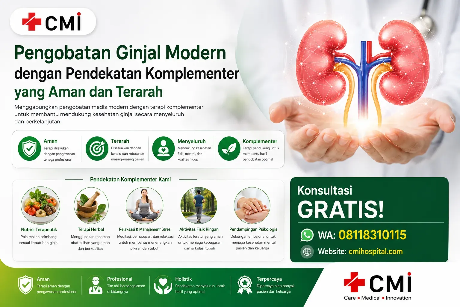 Pengobatan ginjal modern dengan pendekatan komplementer yang aman dan terarah