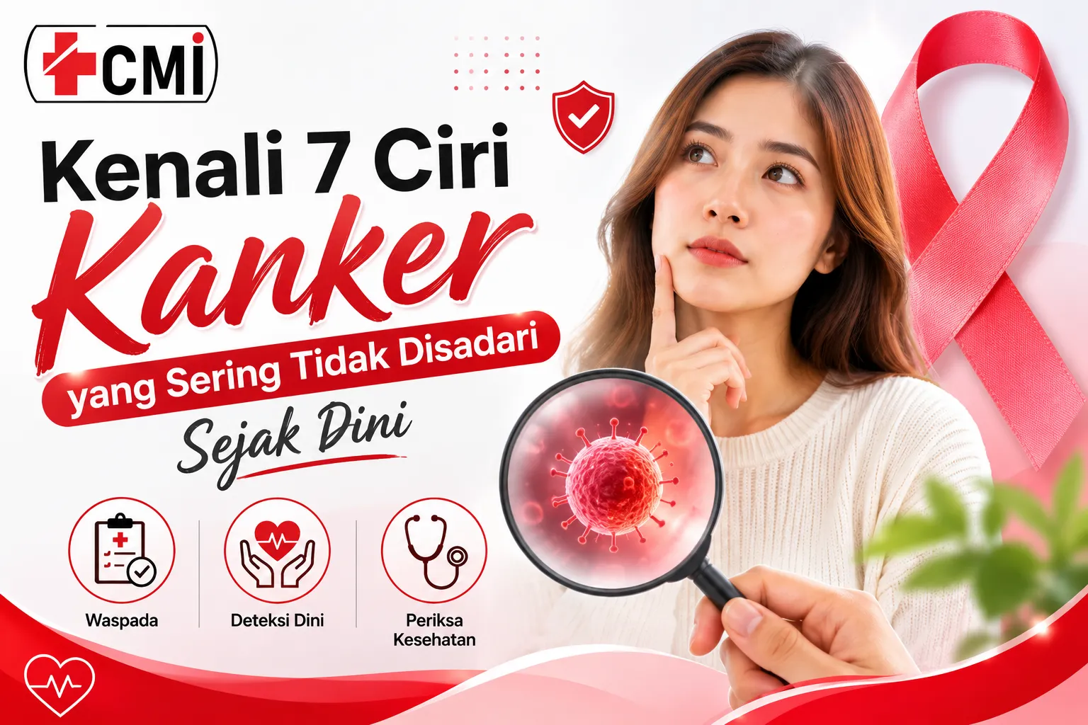 Ilustrasi mengenali 7 ciri kanker yang sering tidak disadari sejak dini untuk meningkatkan kesadaran deteksi dini kanker.