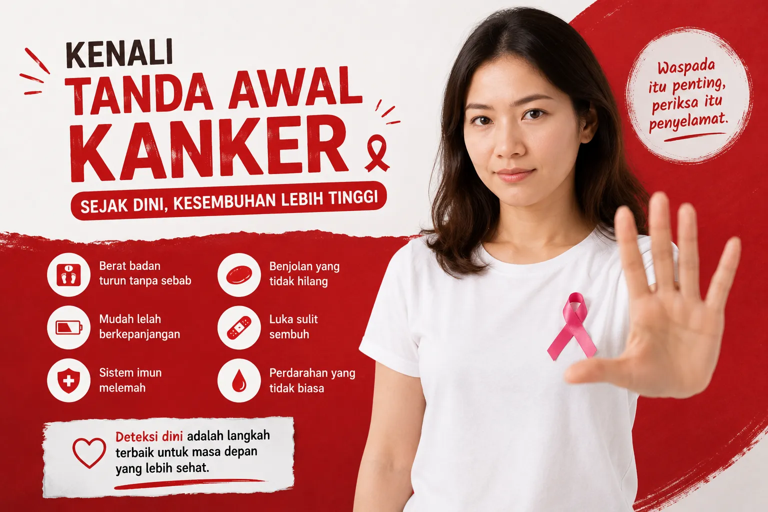 Mengenali tanda awal kanker sejak dini untuk meningkatkan peluang kesembuhan melalui deteksi dan pemeriksaan kesehatan yang tepat