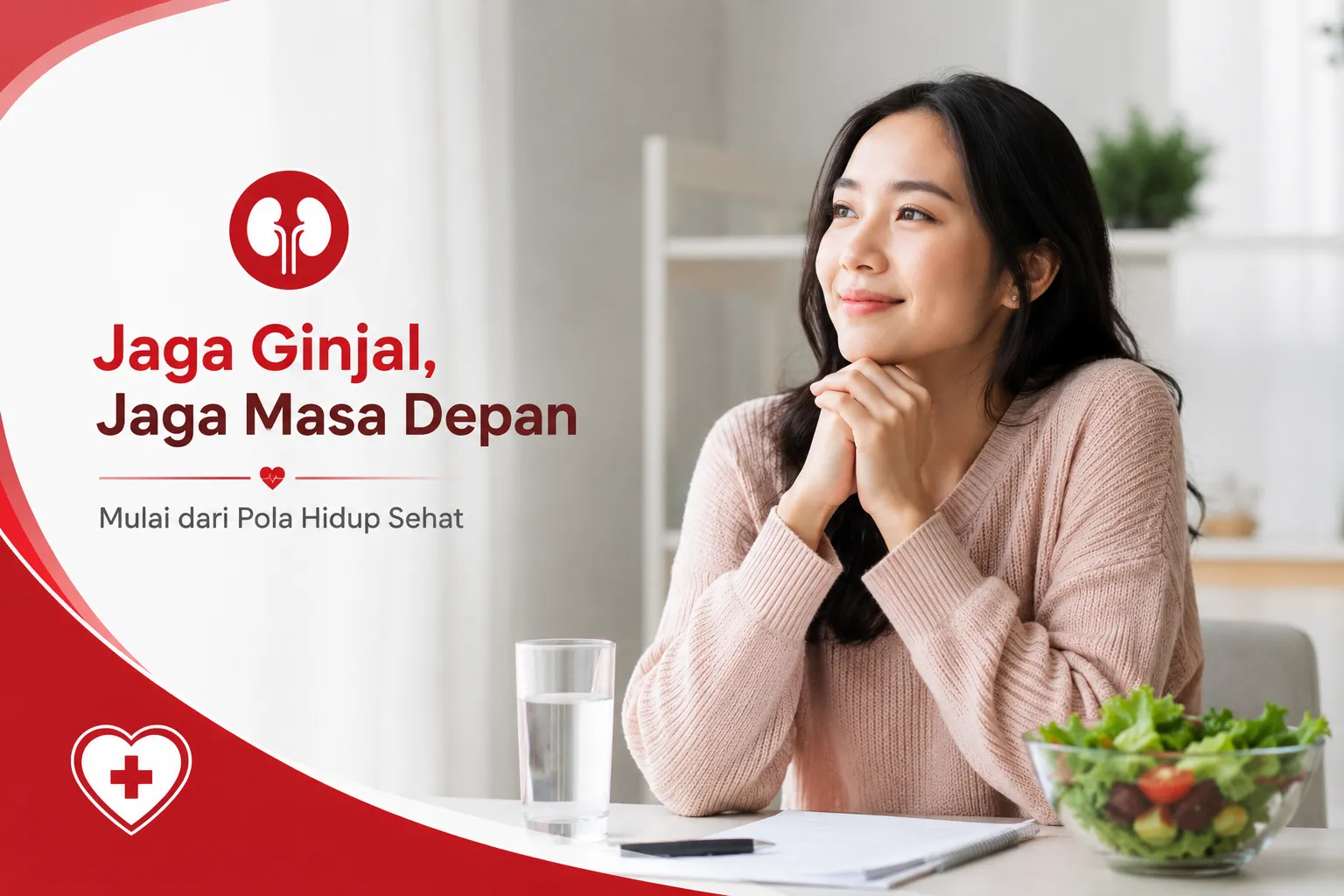 pengobatan gagal ginjal kronis dan menjalani pola hidup sehat untuk menjaga fungsi ginjal.