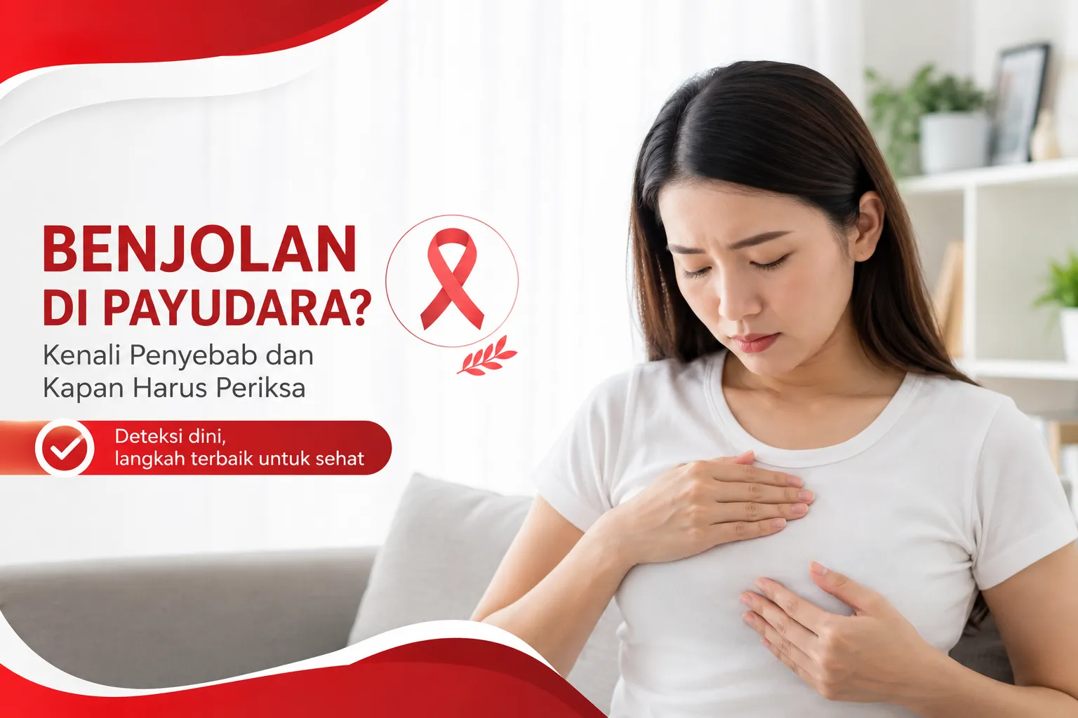benjolan di payudara sebagai edukasi deteksi dini kanker payudara dan pentingnya pemeriksaan medis ketika menemukan perubahan pada payudara.