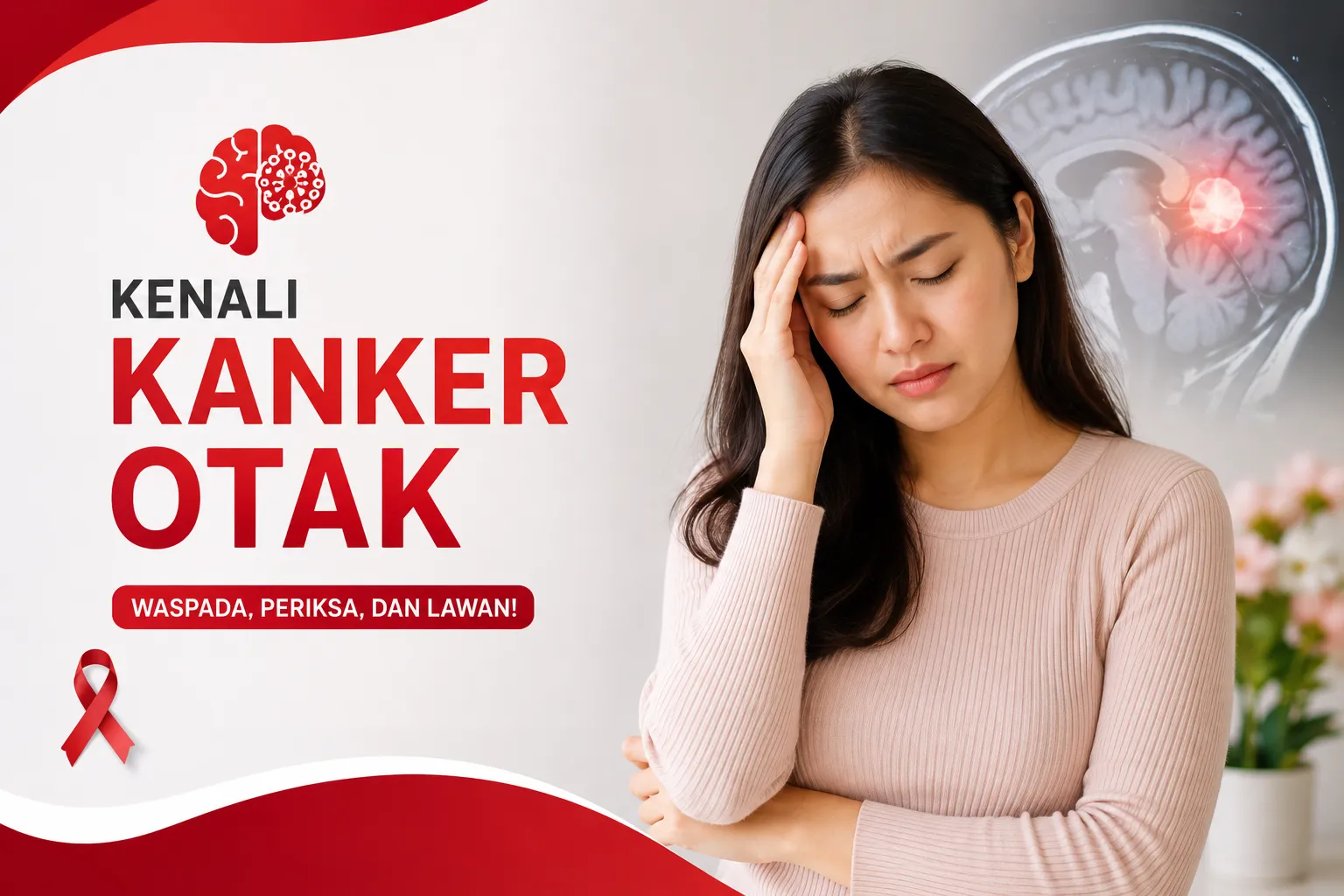 otak untuk edukasi mengenai gejala, penyebab, dan faktor risiko kanker otak.