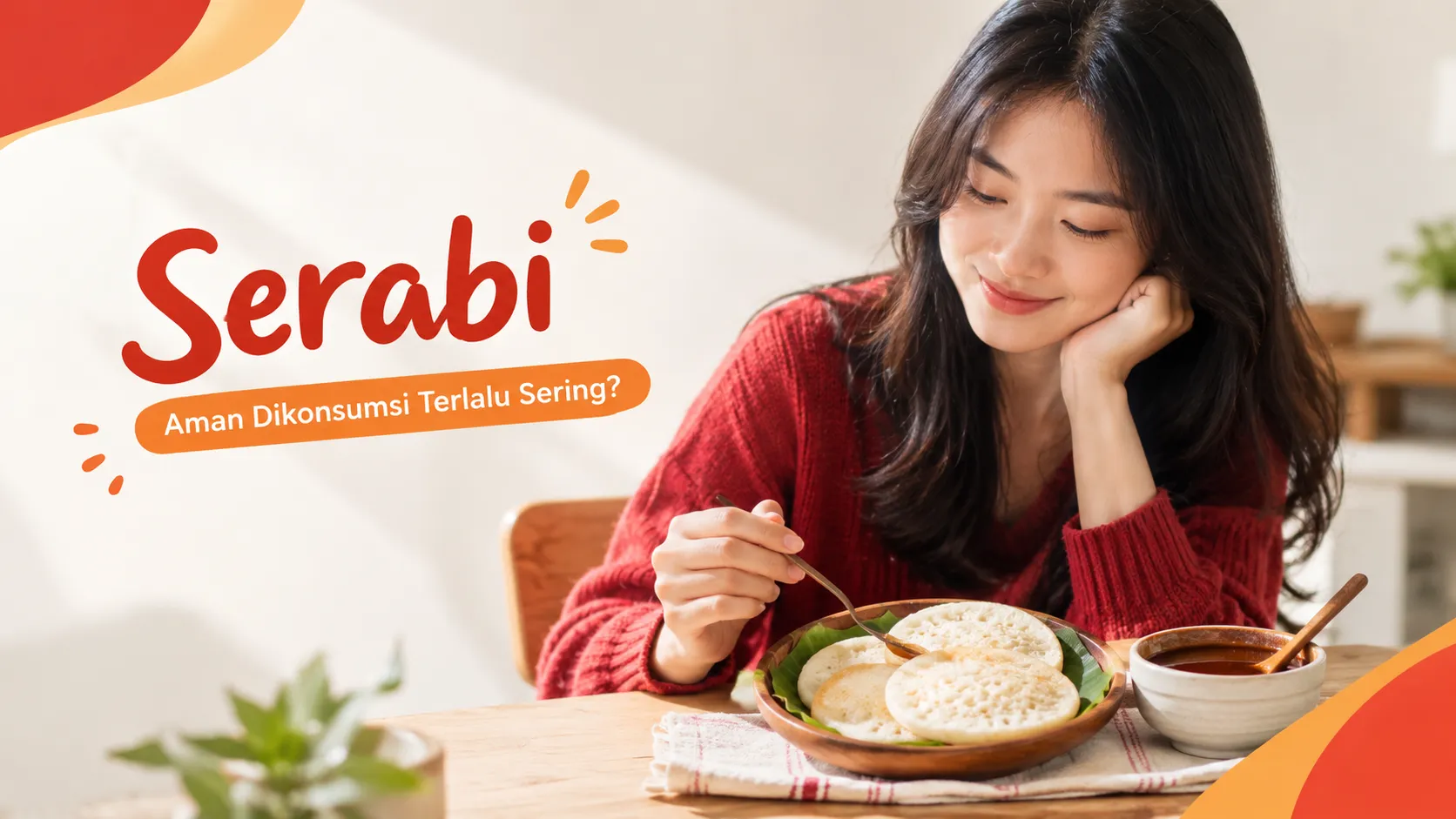 Serabi tradisional dengan kuah santan sebagai makanan yang perlu diperhatikan jika dikonsumsi terlalu sering