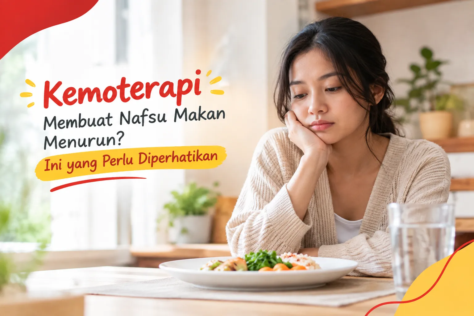 Kemoterapi membuat nafsu makan menurun pada pasien kanker dan hal yang perlu diperhatikan