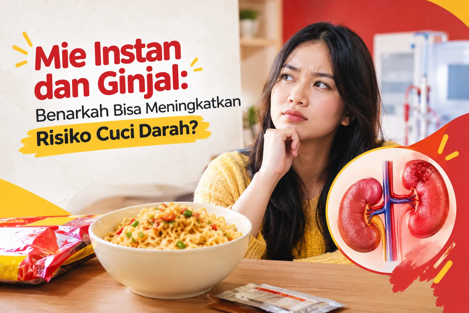 Mie instan dan dampaknya terhadap kesehatan ginjal serta risiko cuci darah