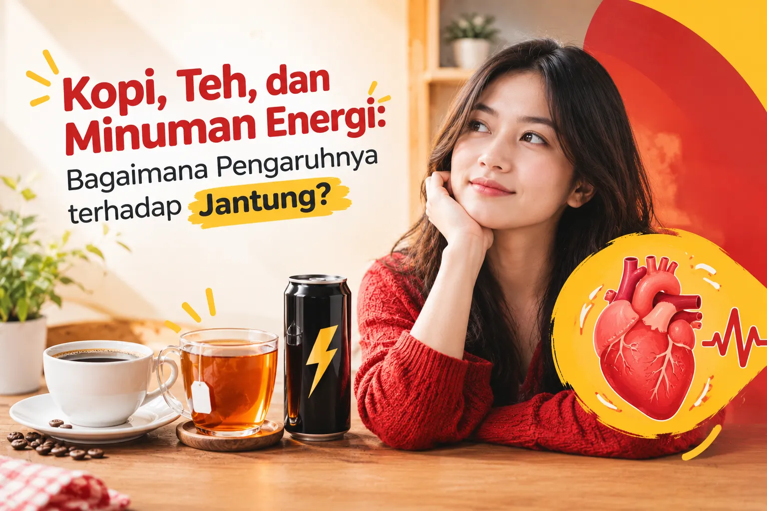 Pengaruh kopi, teh, dan minuman energi terhadap kesehatan jantung