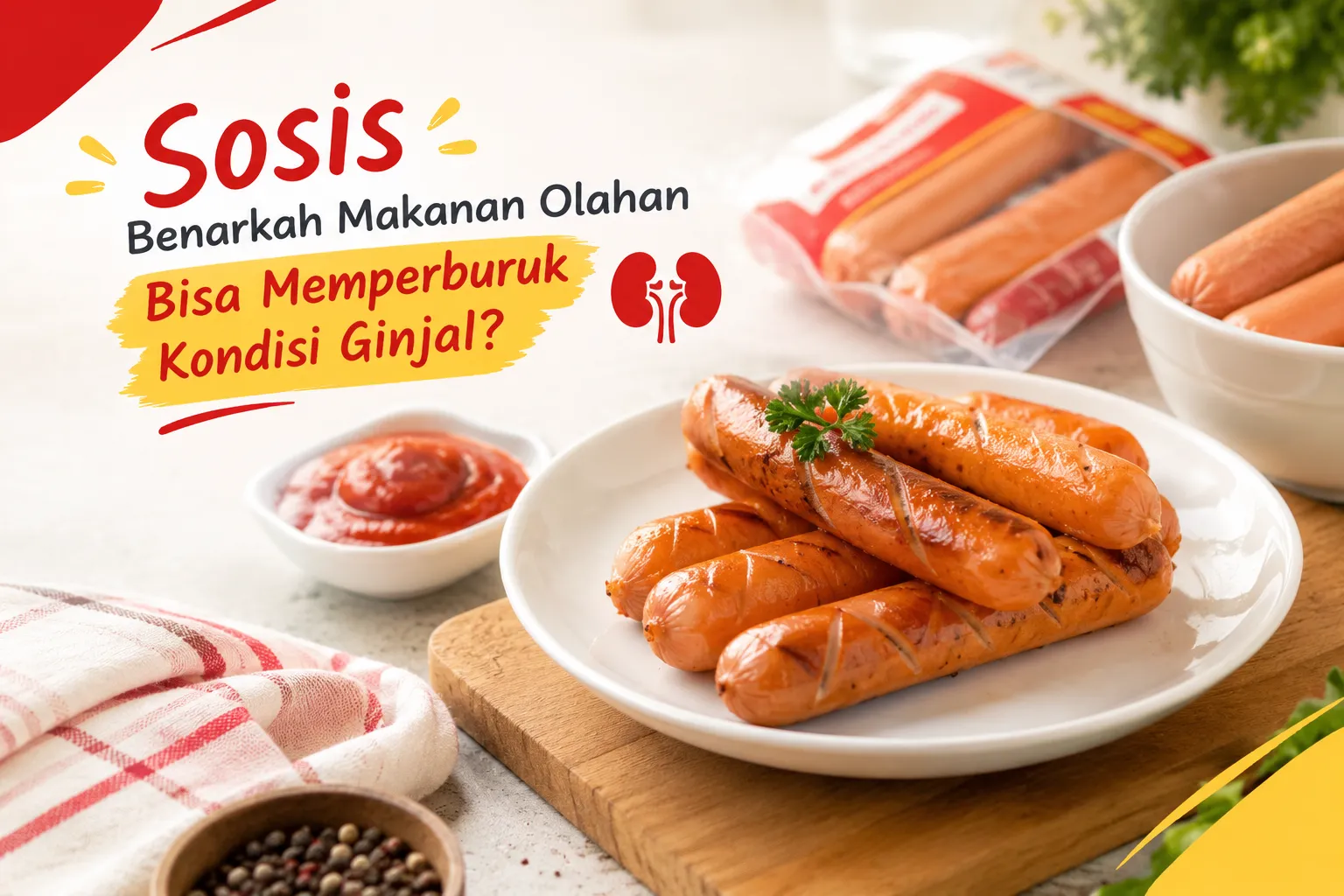 Sosis sebagai makanan olahan yang perlu diperhatikan untuk kesehatan ginjal