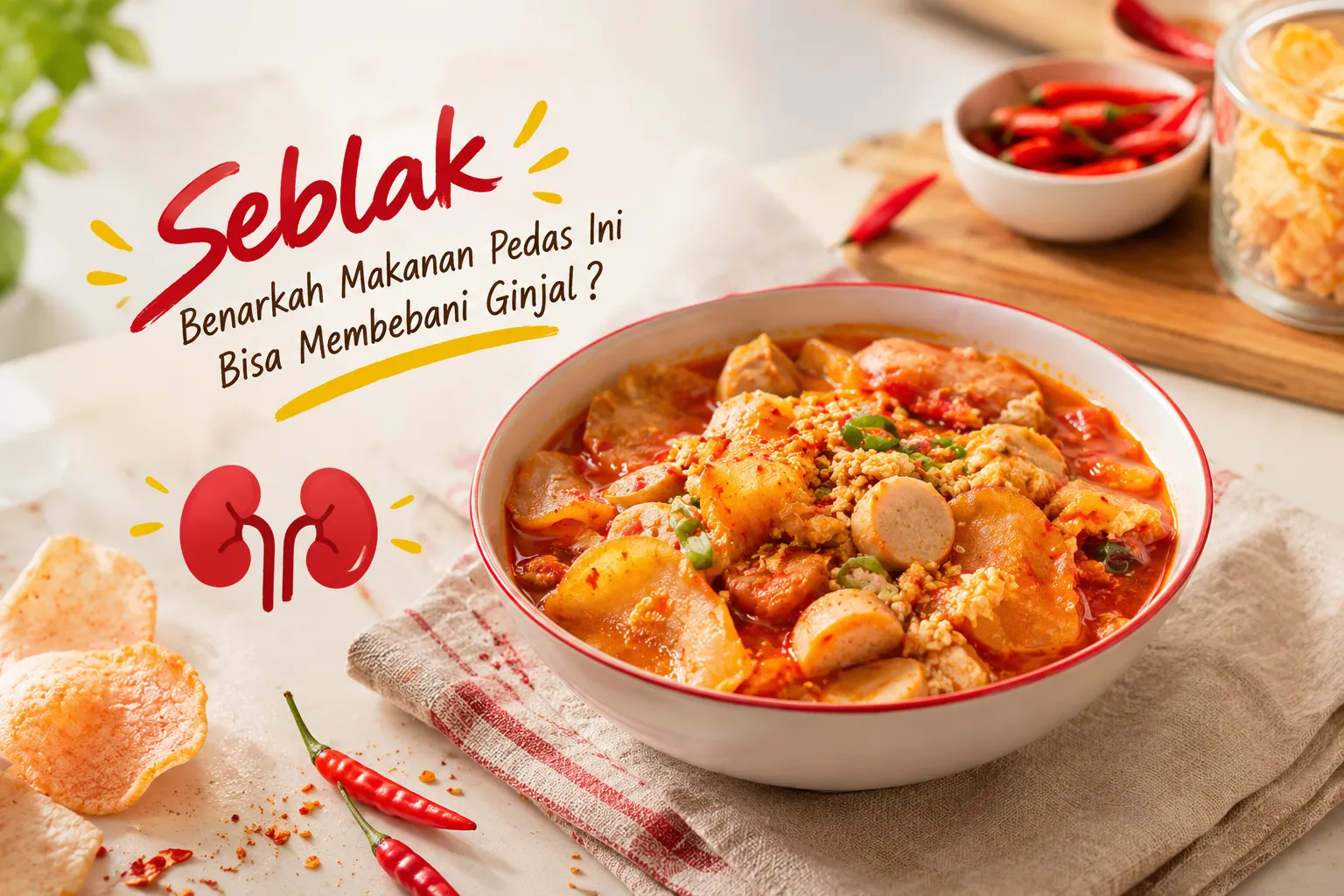 Seblak pedas dan pengaruhnya terhadap kesehatan ginjal