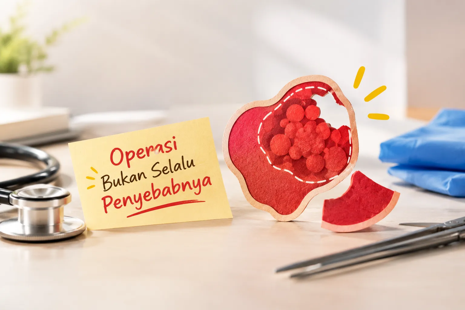 operasi kanker dan risiko penyebaran sel kanker setelah tumor diangkat.