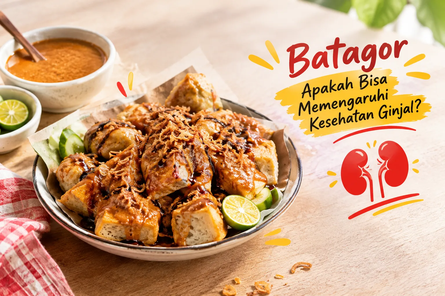 Batagor dan bumbu kacang serta pengaruh pola makan terhadap kesehatan ginjal